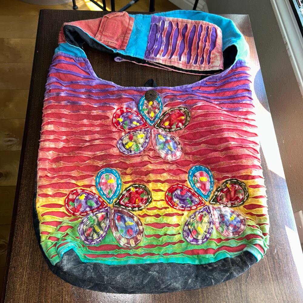 Vintage Women’s Rising International Tie Dyed Flower Purse